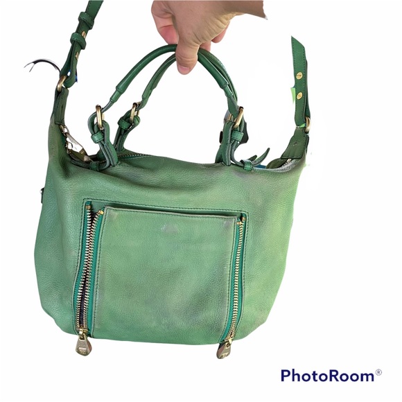 Pour La Victoire Handbags - Pour La Victoire green leather top handle  bag